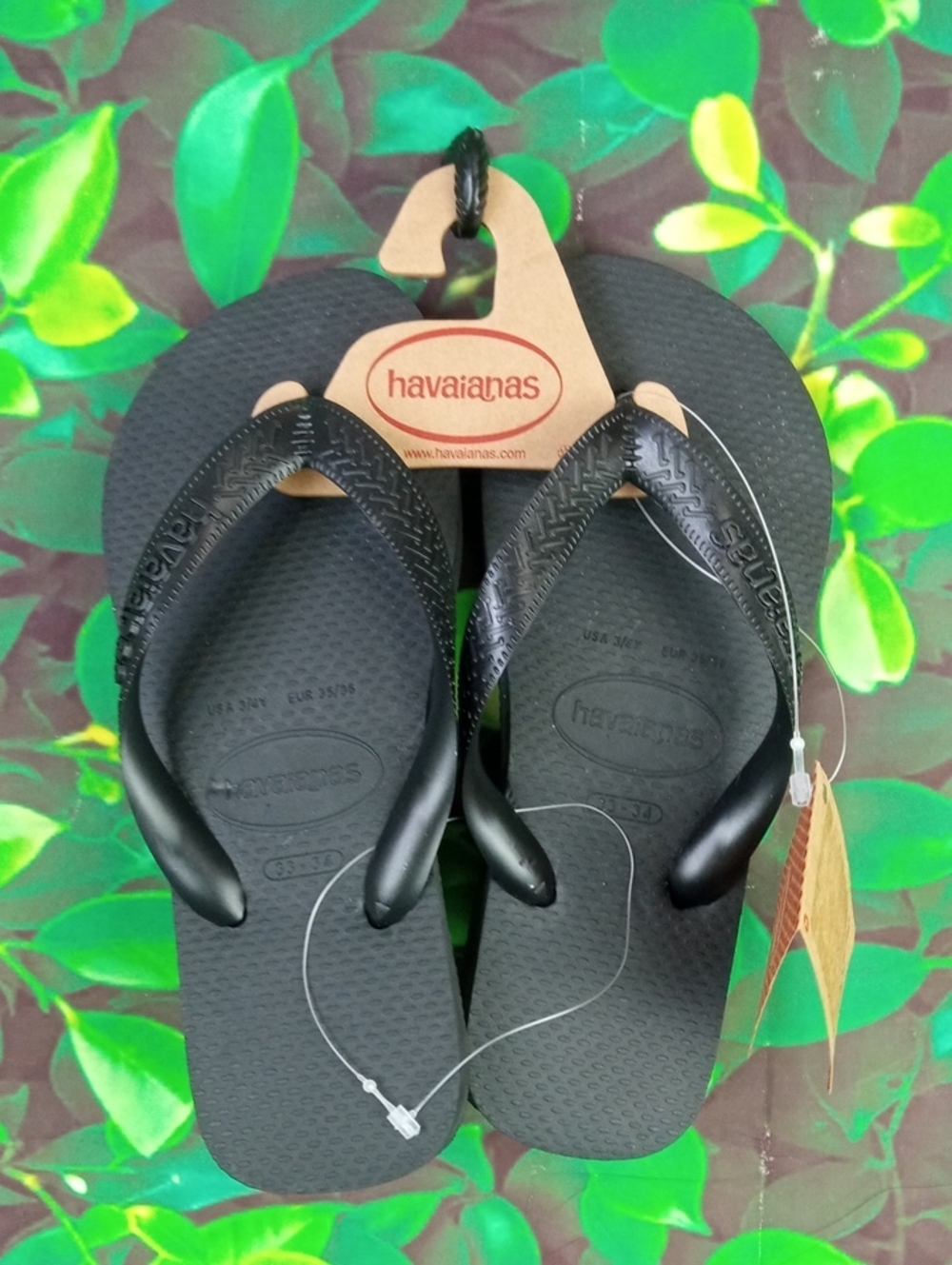 🛝🍒 Havaianas Kids Classic Black Flip Flops
